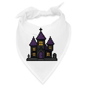 Purpurnacht-Spukhaus - Bandana - Weiß - Vorne