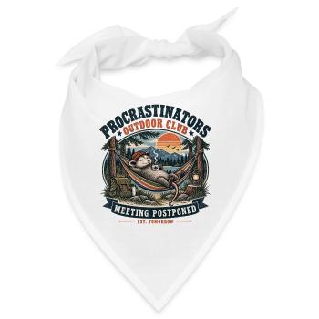 Procrastinators Outdoor Club – Opossum - Bandana - Weiß - Vorne