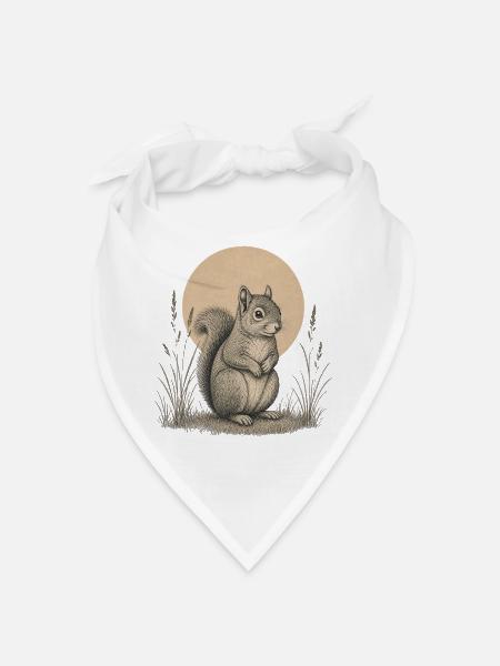 Eichhörnchen - Bandana - Weiß