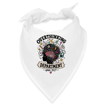 Overthinking Department – Open 24/7 - Bandana - Weiß - Vorne