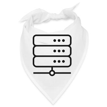 Server-Racklinien-Symbol - Bandana - Weiß - Vorne