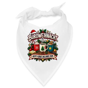Büroweihnacht – Heute glänzt das ganze Team - Bandana - Weiß - Vorne