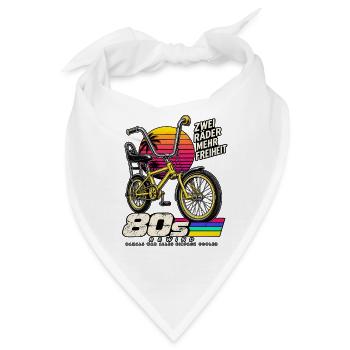 80er BMX Freiheit – Zweiräder - Bandana - Weiß - Vorne