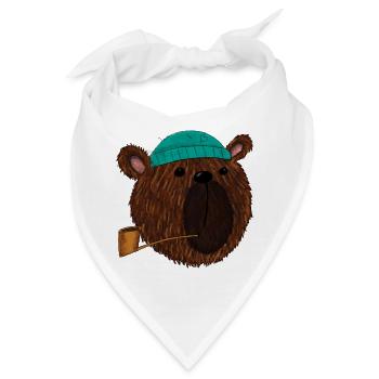 Kapitän Bär der alte Seebär - Bandana - Weiß - Vorne