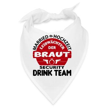 Junggesellenabschied Security Leibwächter Braut - Bandana - Weiß - Vorne