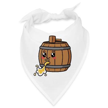 O'zapft is – Bierfass Wiesen Bierfest - Bandana - Weiß - Vorne