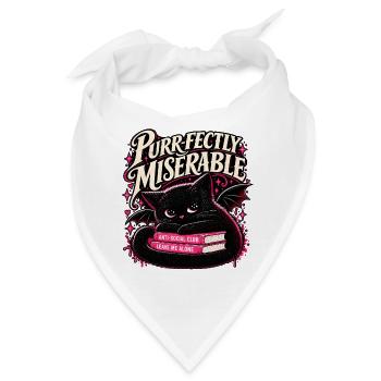 Purr-fectly Miserable Katze - Bandana - Weiß - Vorne