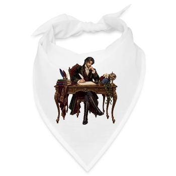 Literat am Barocktisch - Bandana - Weiß - Vorne