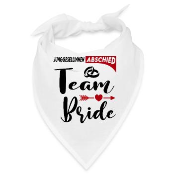 Junggesellinnenabschied Team Bride Hochzeit Ringe - Bandana - Weiß - Vorne