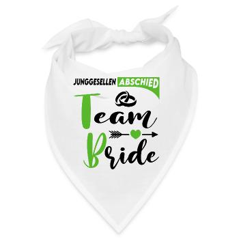 Junggesellenabschied Team Bride Hochzeit Ringe - Bandana - Weiß - Vorne