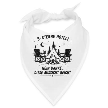 Lagerfeuerwitz: Diese Aussicht reicht - Bandana - Weiß - Vorne