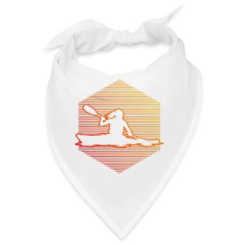 Geschenkidee für die Paddlerin mit Wildwasserkajak - Bandana - Weiß - Vorne