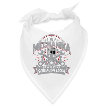 i bi a Mechanika - ba mir is ka Schraubn locka - Bandana - Weiß - Vorne
