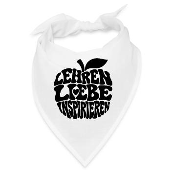 Lehren_Lieben_inspirieren - Bandana - Weiß - Vorne