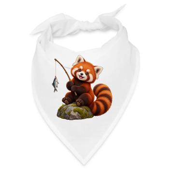 Roten Panda angeln mit wenig Fang - Bandana - Weiß - Vorne
