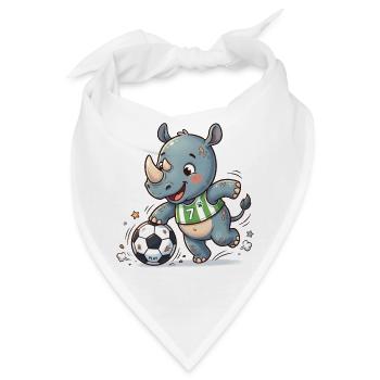 Rhino Fußballheld im Grün - Bandana - Weiß - Vorne