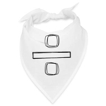 Geteiltzeichen handgezeichnet - Bandana - Weiß - Vorne
