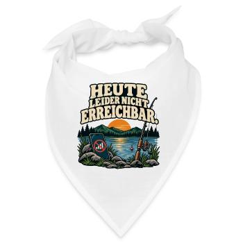 Heute leider nicht erreichbar – Anglermotiv - Bandana - Weiß - Vorne