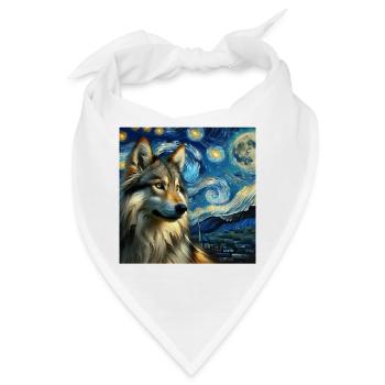 Wolfhund Starry Night - Bandana - Weiß - Vorne