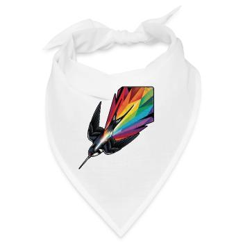 Bunter Vogel Schwalbe - Bandana - Weiß - Vorne