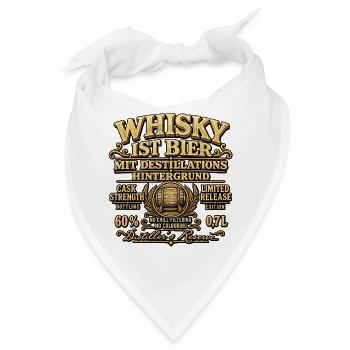 Whisky Ist Bier Destillat Hintergrund - Bandana - Weiß - Vorne