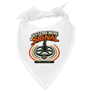 Nur-eines-Signal-Metall-Detektieren-Retro - Bandana - Weiß - Vorne