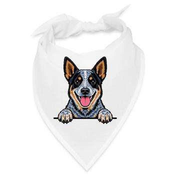 Australian Cattle Dog - Bandana - Weiß - Vorne