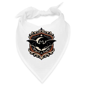Dunkles Fledermaus Emblem - Bandana - Weiß - Vorne