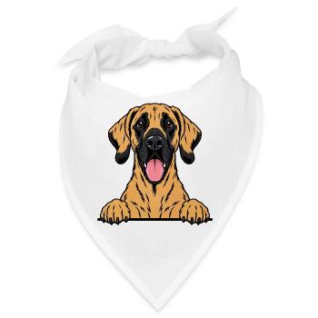 Deutsche Dogge - Bandana - Weiß - Vorne