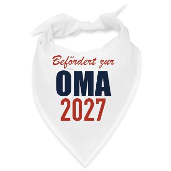 Befördert zur Oma 2027 - Bandana - Weiß - Vorne