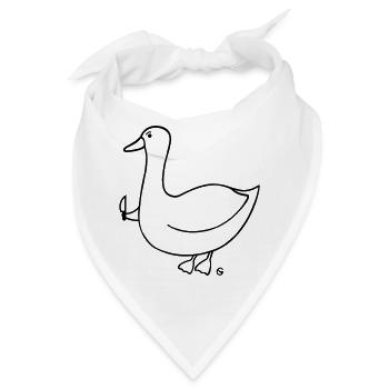 Gans Wütend - Bandana - Weiß - Vorne