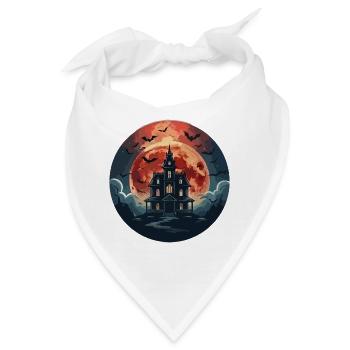 Der Nachthof und der Blutmond - Bandana - Weiß - Vorne