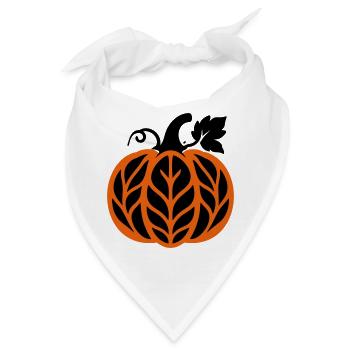 Kuerbis Herbstlaub Icon - Bandana - Weiß - Vorne