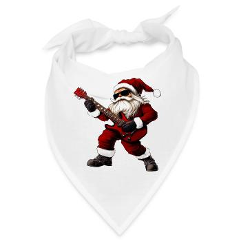 Gitarrist Weihnachten - Bandana - Weiß - Vorne