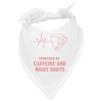 Kaffeeherz für Nachtschichthelden - Bandana - Weiß - Vorne