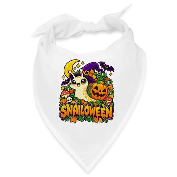 Snailoween – Kürbisschnecke - Bandana - Weiß - Vorne