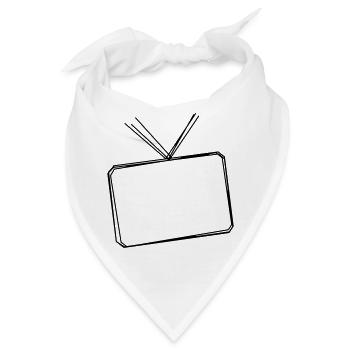 Fernseher handgezeichnet - Bandana - Weiß - Vorne