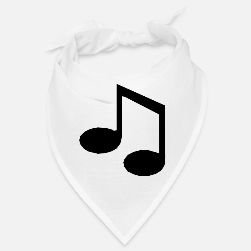 Note de musique - Bandana - blanc