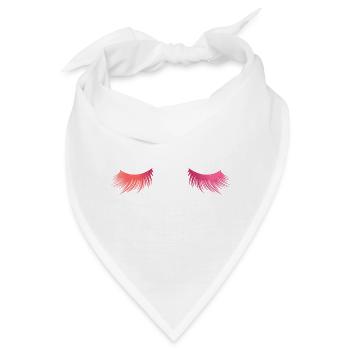 Lange schöne Wimpern - Geschenk - Bandana - Weiß - Vorne
