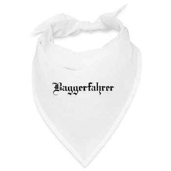 Baggerfahrer - Bandana - Weiß - Vorne