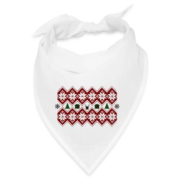 Weihnachten Weihnachtspulli Elch Baum Geschenk - Bandana - Weiß - Vorne