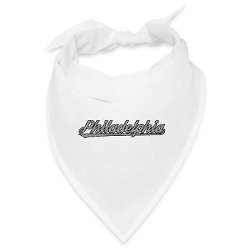 Philadelphia Vintage Schriftzug - Bandana - Weiß - Vorne