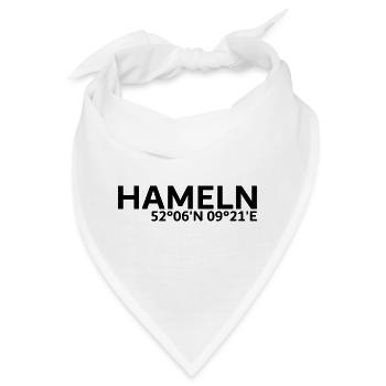 Hameln Koordinaten - Bandana - Weiß - Vorne