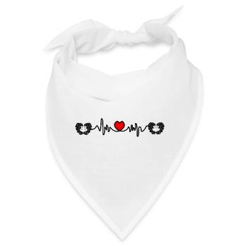Herzfrequenz Cardio Twin Twins - Bandana - Weiß - Vorne