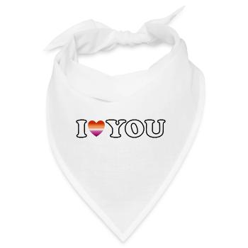 Ich liebe dich lesbisches Paar - Bandana - Weiß - Vorne