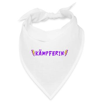 Kämpferin - Glücksbringer - positive Vibes - Bandana - Weiß - Vorne