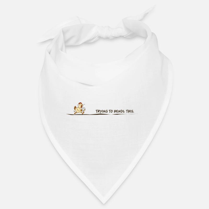 Essayer de Hendl Ce Huhn Denglisch Spruch witzig - Bandana - blanc