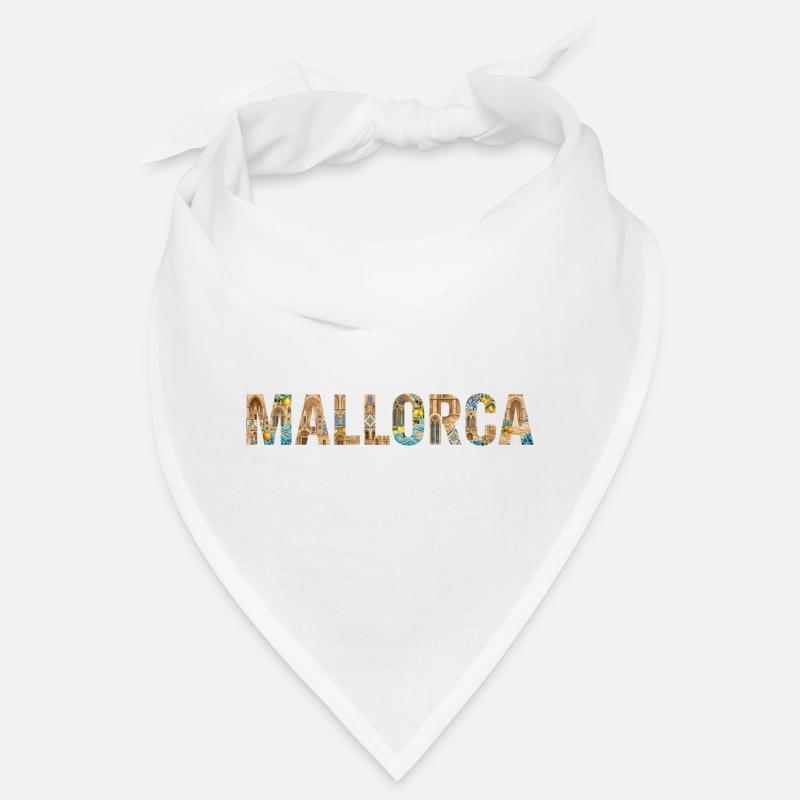 Mallorca Typography with Mediterranean Architecture Bandana