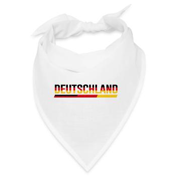 DEUTSCHLAND – Klassischer Flaggen-Schriftzug - Bandana - Weiß - Vorne