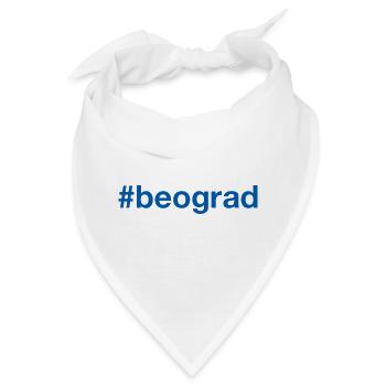 Beograd Belgrade Serbia Serbien Hashtag - Bandana - Weiß - Vorne
